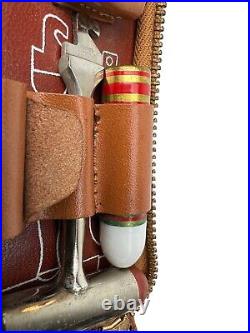 Vintage LOMIST POCKET MEDKIT Travel Medical Kit in Leather Case V. MUELLER Tools