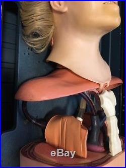 Vintage Laerdal RESUSCI Anatomic Anne Medical Training Mannequin + Travel Case