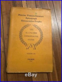 Vintage Large BJ Palmer Chiropractic Clinic Case Studies Book 1938