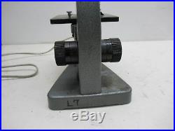 Vintage Leitz Wetzlar Germany Lab Microscope Monocular 4 Objective Lenses Light
