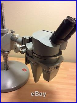 Vintage Leitz Wetzlar Stereo Microscope withBoom stand and Dovetail Objectives