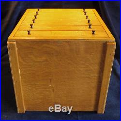 Vintage Light Wood Microscope Slides Cabinet 6 Drawers 360 Spaces