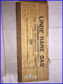 Vintage Linde Rare Specialty Gas Pyrex 1-Liter Laboratory Element Argon