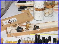 Vintage Lot CHEMISTRY LABORATORY 69 THERMOMETERS/APOTHECARY BOTTLES/BEAKERS Nice