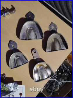 Vintage Lot Of 10 Dental Metal Mold Impression Trays Medical Dental Equipment Vintage Lot Of 10 Dental Metal Mold Impression Trays Medical Dental Equipment