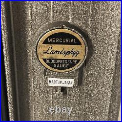 Vintage Lumisphyg Mercurial Blood Pressure Guage Cuff Metal Case Medical Device