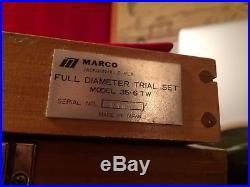 Vintage Marco Optical Optometrist Trial Lens Set Model 35-6 TW (Incomplete Set)