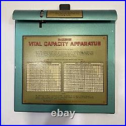 Vintage McKesson Vital Capacity Apparatus Medical Equipment 1930s Lung Capacity
