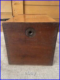 Vintage Medical / Engineers Instrument Equipment Tool Wooden Box With Key