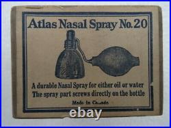 Vintage Medical Equipment Atlas Nasal Spray No. 20. Boxed. Made in Canada