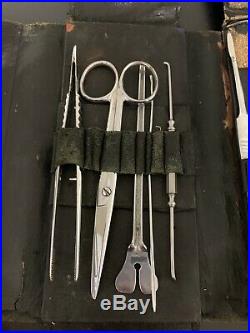 Vintage Medical Equipment Instruments/Tools with Leather Case