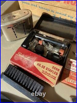 Vintage Medical Equipment Needles Staples Random Tool Bottle Lot