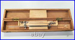 Vintage Medical Surgery Equipment Ramsay Syringe Needles & Measure Wood Case -AF