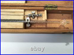 Vintage Medical Surgery Equipment Ramsay Syringe Needles & Measure Wood Case -AF