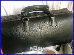 Vintage Medicine Leather Doctors Bag With Medical Equipment Tools