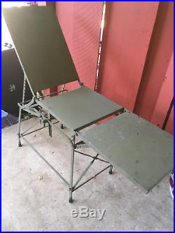 Vintage Military Jeep Army Field Operating Surgical Table & Case Korean War Era