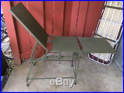 Vintage Military Jeep Army Field Operating Surgical Table & Case Korean War Era