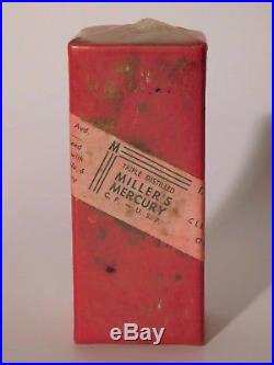 Vintage Millers Liquid Mercury Triple Distilled 1 Pound 1 Lb/16 oz NOS