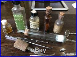 Vintage Mixed medical equipment and bottles job lot