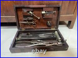 Vintage Nautical Marine Ship Medical Instrument With Wooden Box 100% Original