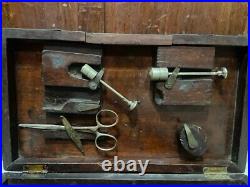 Vintage Nautical Marine Ship Medical Instrument With Wooden Box 100% Original