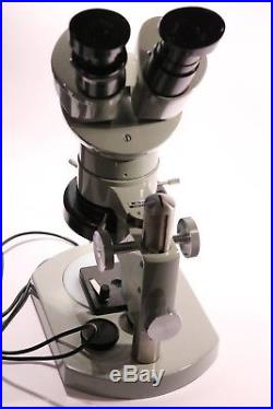 Vintage Nikon 70879 Stereo Microscope + 10x Eyepieces + 60 LED Light & Stand