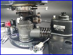 Vintage Nikon Microscope Model S Binocular Head Light 8 Objectives 5 Eye Pieces