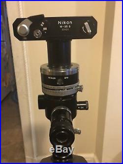 Vintage Nikon S-KE Microscope With Camera, Lenses And Transformer. All Nikon