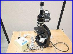 Vintage Nikon S Series Microscope with Scale, Light Source, Transformer Dirty