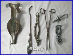 Vintage OB GYN Obstetric Birthing Tools & Antique Medical Equipment Assorted L2