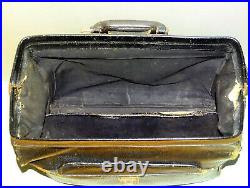 Vintage Old Doctor Bag with Medical Equipment & Instuments inside, First Aid Bag