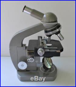 Vintage Olympus Tokyo Microscope EC Mod medicine & biology withcase, 3 objectives