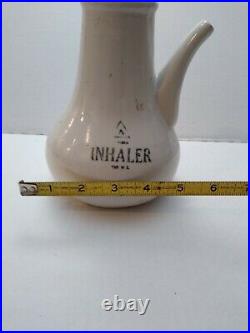 Vintage Porcelain Medical Inhaler With Spout. Respiratory Ole Medical Equipment