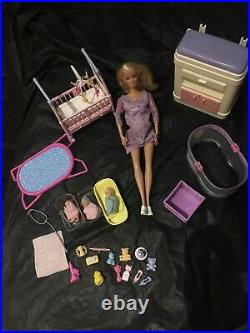 Vintage Pregnant Barbie Maternity Doctor Outfit Medical Equipment Approx 2004