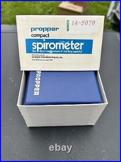 Vintage Propper Compact Spirometer 0-7 Liters Made In Germany