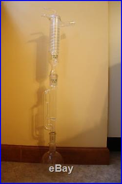Vintage Pyrex Friedrichs Extraction Apparatus Condenser Tube Flask 34/45 Soxhlet