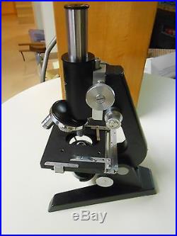 Vintage Reichert Wien Labratory Microscope with Wood Case #232626 circa 1946