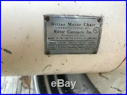 Vintage Ritter Model B Power Procedure Dental Examination Podiatry Chair LOT 3