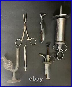 Vintage SURGICAL FINGER AMPUTATION Tool & Assorted MEDICAL INSTRUMENTS