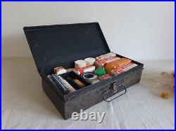 Vintage Sanoid First Aid Kit/Tin, All Contents, 30s 40s PROP display or be used