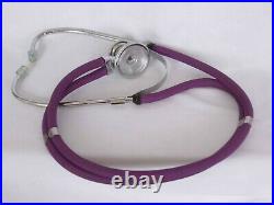 Vintage Stethoscope Purple Silvertone Doctor Medical Equipment
