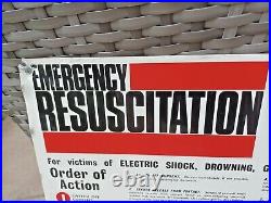 Vintage Tin Plate St Johns Ambulance Emergency Resuscitation Medical Tutorial