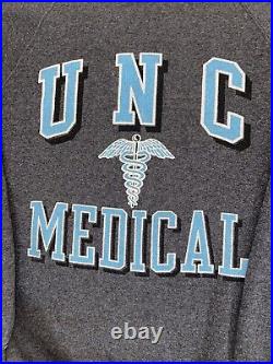 Vintage UNC Medical North Carolina Crewneck GFS Sweatshirt USA Gray Raglan 90s