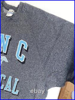 Vintage UNC Medical North Carolina Crewneck GFS Sweatshirt USA Gray Raglan 90s