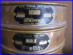 Vintage USA Standard Testing Sieves Copper