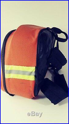 Vintage Uni-Med Design Rescue Orange Medical Bag Backpack