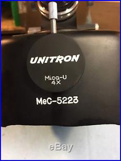 Vintage Unitron Mica-U 4X Inverted Metallurgical Microscope Mec-5223