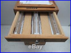 Vintage University Lab Wooden Microscope Slide Cabinet 12 Drawer 100 Slot Trays