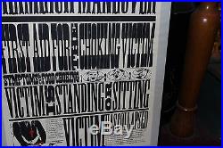 Vintage Unusual Heimlich Maneuver Poster-Choking Poster-Odd Wording-Framed-LQQK