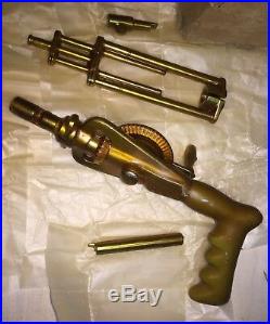 Vintage WAXED Open Gear Orthopedic Bone Drill Surgery Kit 1965 Field Equipment